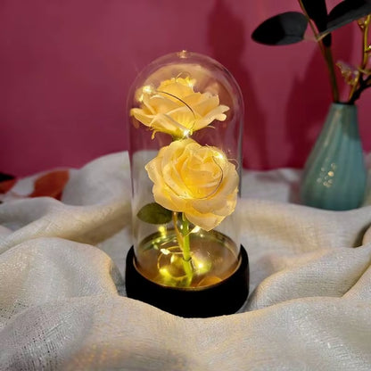 Illuminate Your Love with the LED Red Rose in Glass Dome - A Magical Valentine's Day Gift & Timeless Wedding Decor